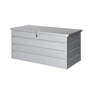 Coffre De Jardin En Métal - Detroit- 385l Gris Aluminium
