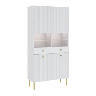Vitrine Viena 2 Portes Blanc - Doré