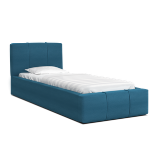 Lit Coffre Atlanta 90 X 200 Cm Avec Sommier à Lattes Relevable Azur