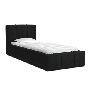 Lit Coffre Atlanta 90 X 200 Cm Avec Sommier à Lattes Relevable Noir