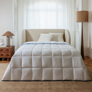 Couette 200x200cm - Chaude 100% Coton Ultra Respirante - Collection Cocoon