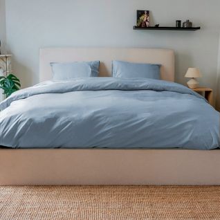 Parure - Draps Housse 140x200cm, Housse De Couette 200x200cm, Taie D'oreillers 65x65cm - Bleu