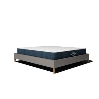 Pack Matelas Hybride 80x200cm Accueil à Mémoire De Forme et Sommier Déco Anthracite