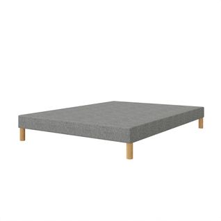 Sommier Tapissier Gris 140x190 + Jeu De Pied . Fabrication Francaise.