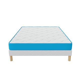 Ensemble Matelas Mousse  160x200 Fresh Memory Hauteur 15cm + Sommier