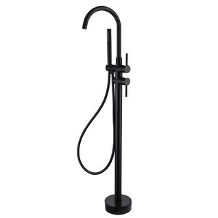 Robinet Mitigeur De Baignoire Sur Pied Bagno Noir Mat