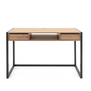 Kotor - Bureau Design Industriel Avec Tiroir - Bois Et Noir