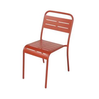 Bergame - Lot De 6 Chaises Salon De Jardin Repas Terracotta