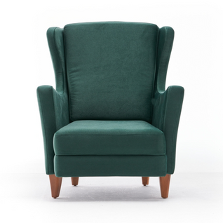 Williams - Fauteuil à Oreilles En Velours Vert