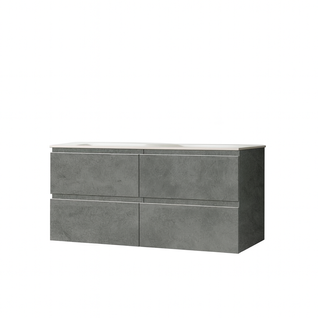 Ensemble Meuble De Salle De Bains Inglet 120cm Gris Cemento