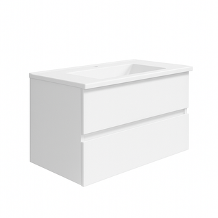 Ensemble Meuble De Salle De Bains Inglet 80cm Blanc Laqué