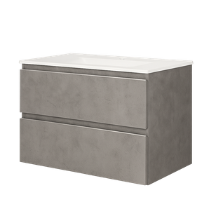 Ensemble Meuble De Salle De Bains Inglet 60cm Gris Cemento