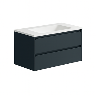 Ensemble Meuble Indico Bleu Navy + Vasque Céramique Flat 100cm