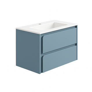 Ensemble Meuble Indico Bleu Avio + Vasque Céramique Flat 60cm