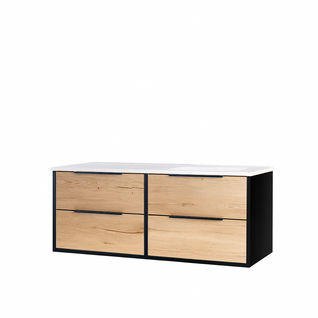 Ensemble Meuble Duox Noir/bois 119,5cm