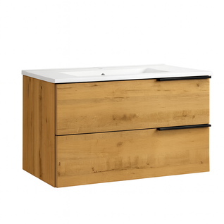 Ensemble Meuble Vasque Black Triskel Couleur Chêne 100cm