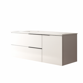 Ensemble Meuble Vasque Black Capri 120cm Blanc Laqué