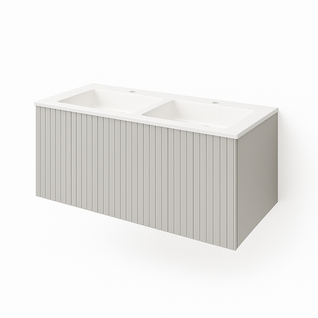 Ensemble Meuble Bari + Vasque Céramique Flat - 120cm Gris