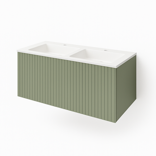 Ensemble Meuble Bari + Vasque Céramique Flat - 120cm Musgo