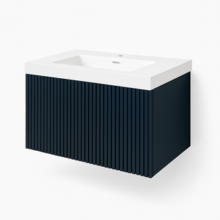 Ensemble Meuble Bari + Vasque Céramique Flat - 100cm Navy