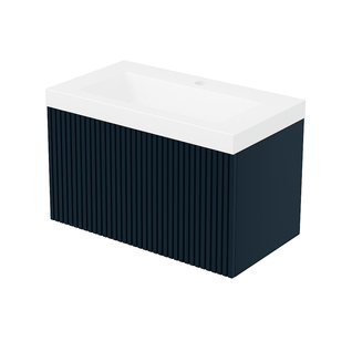 Ensemble Meuble Bari + Vasque Céramique Flat - 60cm Navy