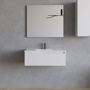 Meuble De Salle De Bain 80cm Avec Cuve - 1 Tiroir - Blanc - Cadix
