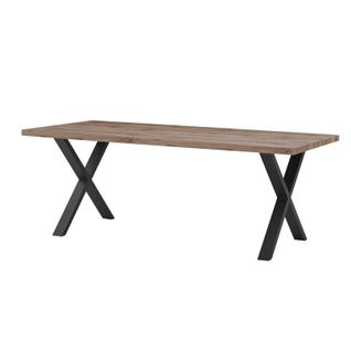 Table à Manger 220 X 95 Cm Pieds En Croix Lena
