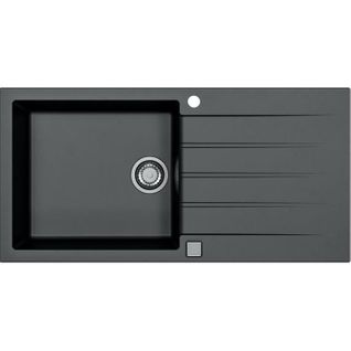 Evier à Encastrer - Granit - Noir - 1 Grand Bac - 100 X 50 Cm - Cadit -