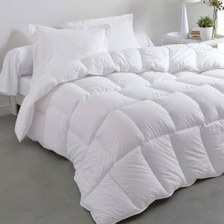 Couette Tempérée 140x200 Blanc En Coton