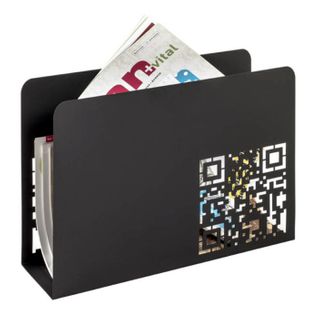 Porte-revues En Métal "qr Code" 35cm Noir