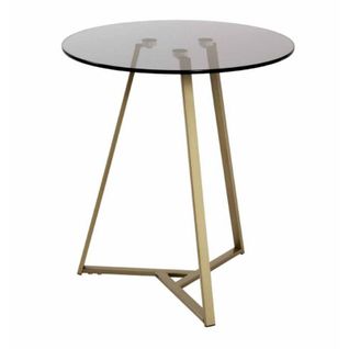 Table D'appoint En Verre "safia" 50cm Or