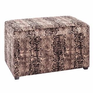 Coffre De Rangement "motif Serpent" 65cm Marron