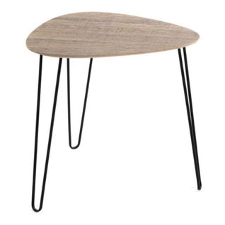 Table D'appoint Design "rodry" 48cm Chêne et Noir