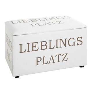 Coffre De Rangement "lieblings Platz" 65cm Blanc