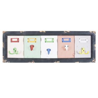 Patère Murale 5 Crochets "optik" 66cm Multicolore