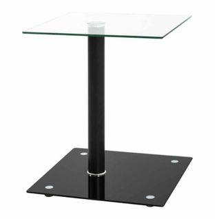 Table D'appoint En Verre "nolan" 52cm Noir