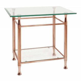 Table D'appoint 2 Niveaux "hyva" 58cm Cuivre