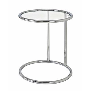 Table D'appoint En Verre "blaise" 55cm Argent