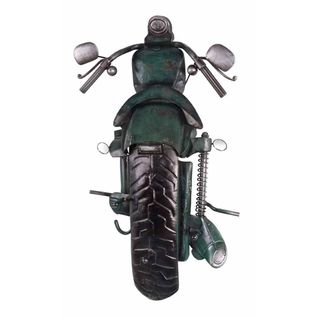 Patère Murale Vintage "motard" 75cm Vert
