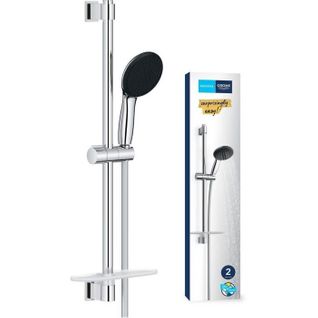 Ensemble De Douche Avec Pommeau 2 Jets - Flexible Et Tablette - Vitalio Start 110 26952001
