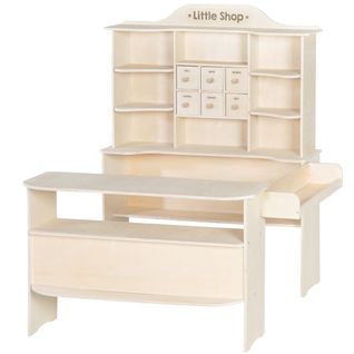Épicerie Enfant - 6 Tiroirs, Comptoir, Comptoir Latéral - Bois Naturel