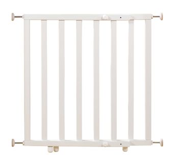 Barriere De Sécurité Pour Portes Et Escaliers En Bois Laqué Blanc - Fixation Sans Perçage