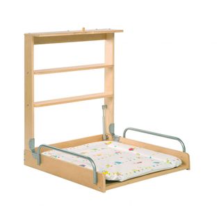 Table À Langer Murale En Bois Blanc Et Hêtre Woodland