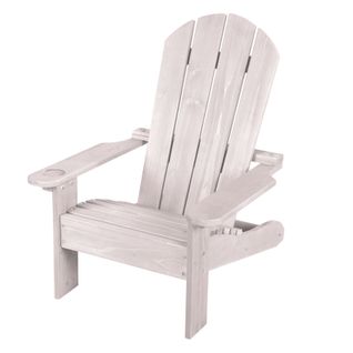 Chaise Adirondack Pour Enfant En Bois Massif Avec Porte Gobelet - Gris - Deck Chair