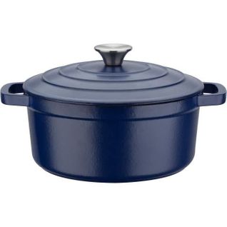 Marmite Fonte Massive - Blue Magic - 20 Cm - Ronde - Induction - Bleu