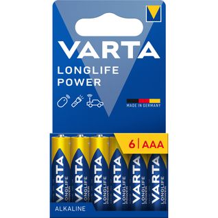 PILES ALCALINES VARTA LONGLIFE POWER AAA x6