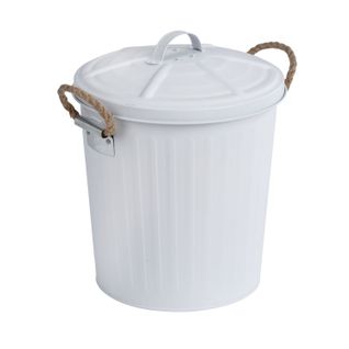 Poubelle De Salle De Bain Design Rétro Gara - 6 L - Blanc