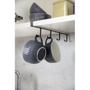 Rangement De Placard Cuisine - Porte 4 Tasses - Noir