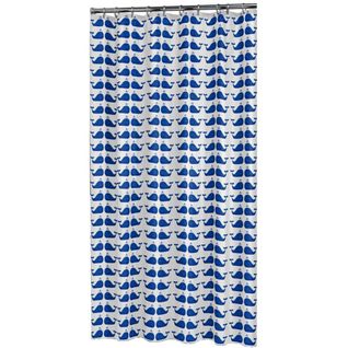 Rideau De Douche Whale Bleu Et Blanc