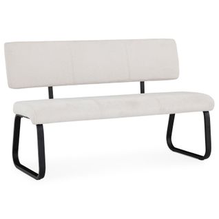 Banc D'entrée Vilas L 135 Cm En Tissu - Blanc Crème